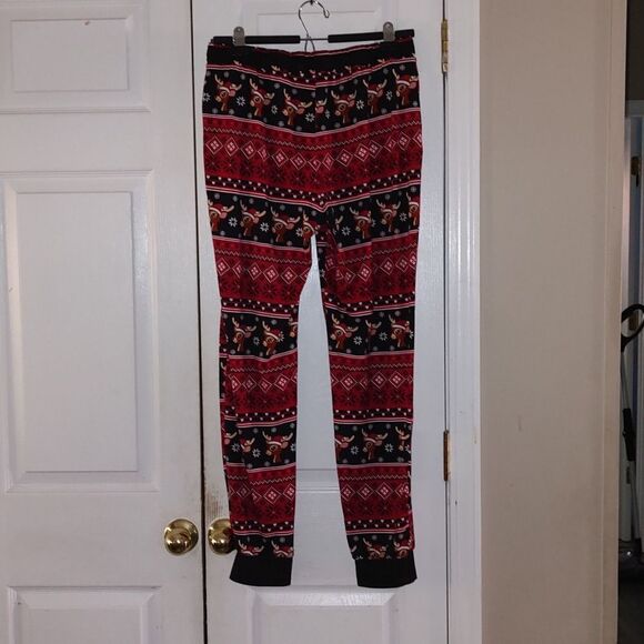 No Boundaries Winter Rudolph reindeer snowflake super soft pj pajama bottoms - Picture 4 of 5